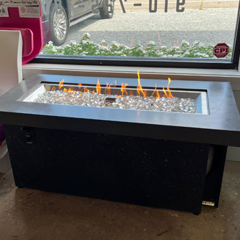 showroom fire table